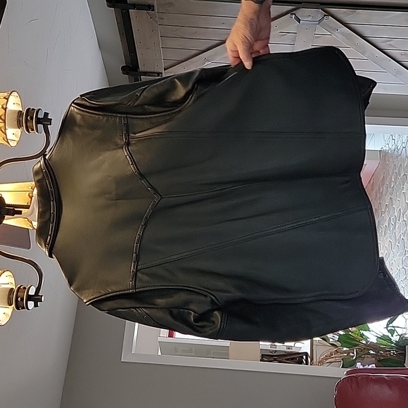 Mens  leather pullover jacket - Picture 6 of 8